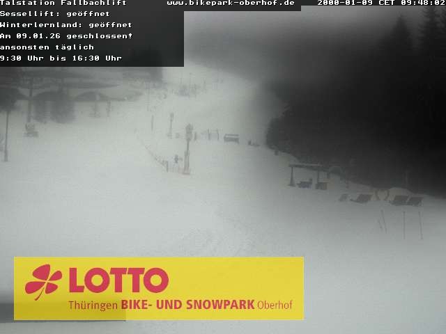 Archived image Webcam Fallbachhang in Oberhof, Thuringian Forest