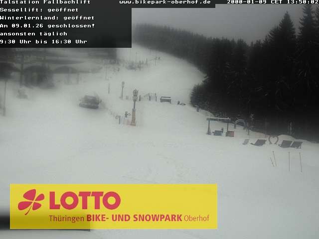 Archived image Webcam Fallbachhang in Oberhof, Thuringian Forest