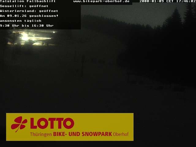 Archived image Webcam Fallbachhang in Oberhof, Thuringian Forest