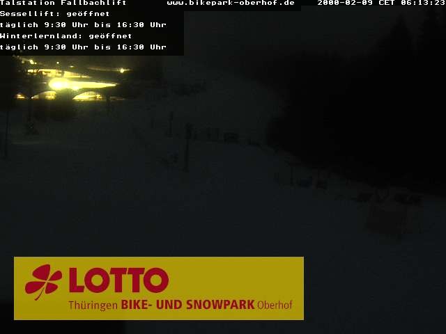 Archived image Webcam Fallbachhang in Oberhof, Thuringian Forest