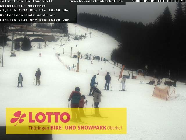 Archived image Webcam Fallbachhang in Oberhof, Thuringian Forest