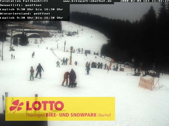 Archived image Webcam Fallbachhang in Oberhof, Thuringian Forest