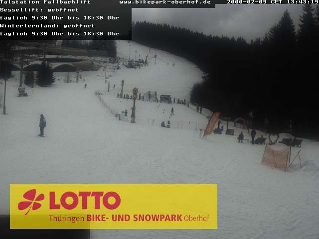 Archived image Webcam Fallbachhang in Oberhof, Thuringian Forest