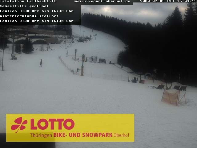 Archived image Webcam Fallbachhang in Oberhof, Thuringian Forest