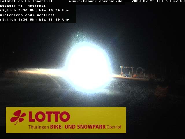 Archived image Webcam Fallbachhang in Oberhof, Thuringian Forest