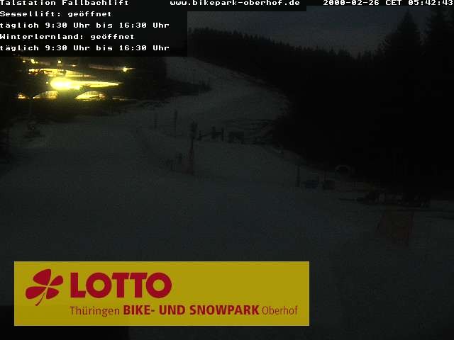 Archived image Webcam Fallbachhang in Oberhof, Thuringian Forest