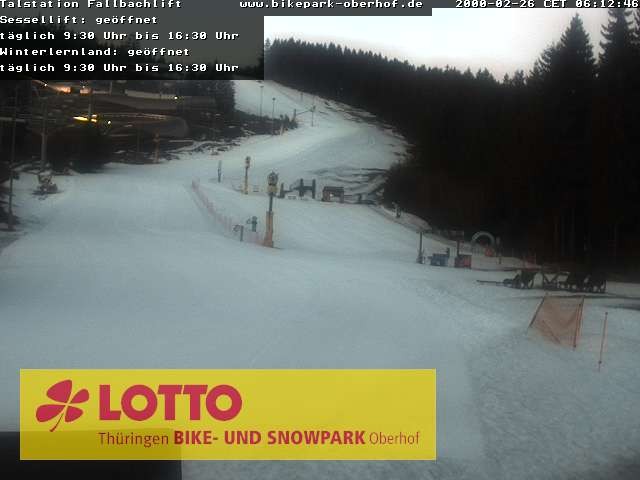 Archived image Webcam Fallbachhang in Oberhof, Thuringian Forest