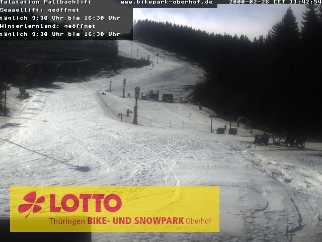 Archived image Webcam Fallbachhang in Oberhof, Thuringian Forest