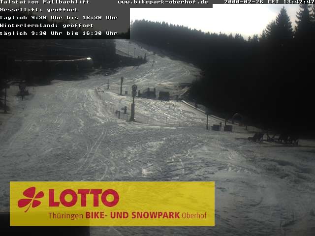 Archived image Webcam Fallbachhang in Oberhof, Thuringian Forest