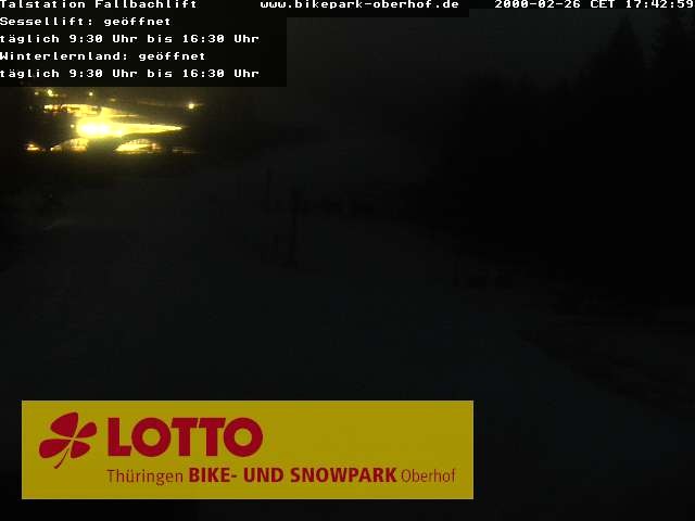 Archived image Webcam Fallbachhang in Oberhof, Thuringian Forest