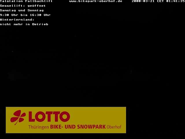 Archived image Webcam Fallbachhang in Oberhof, Thuringian Forest