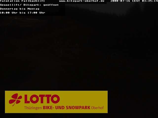 Archived image Webcam Fallbachhang in Oberhof, Thuringian Forest