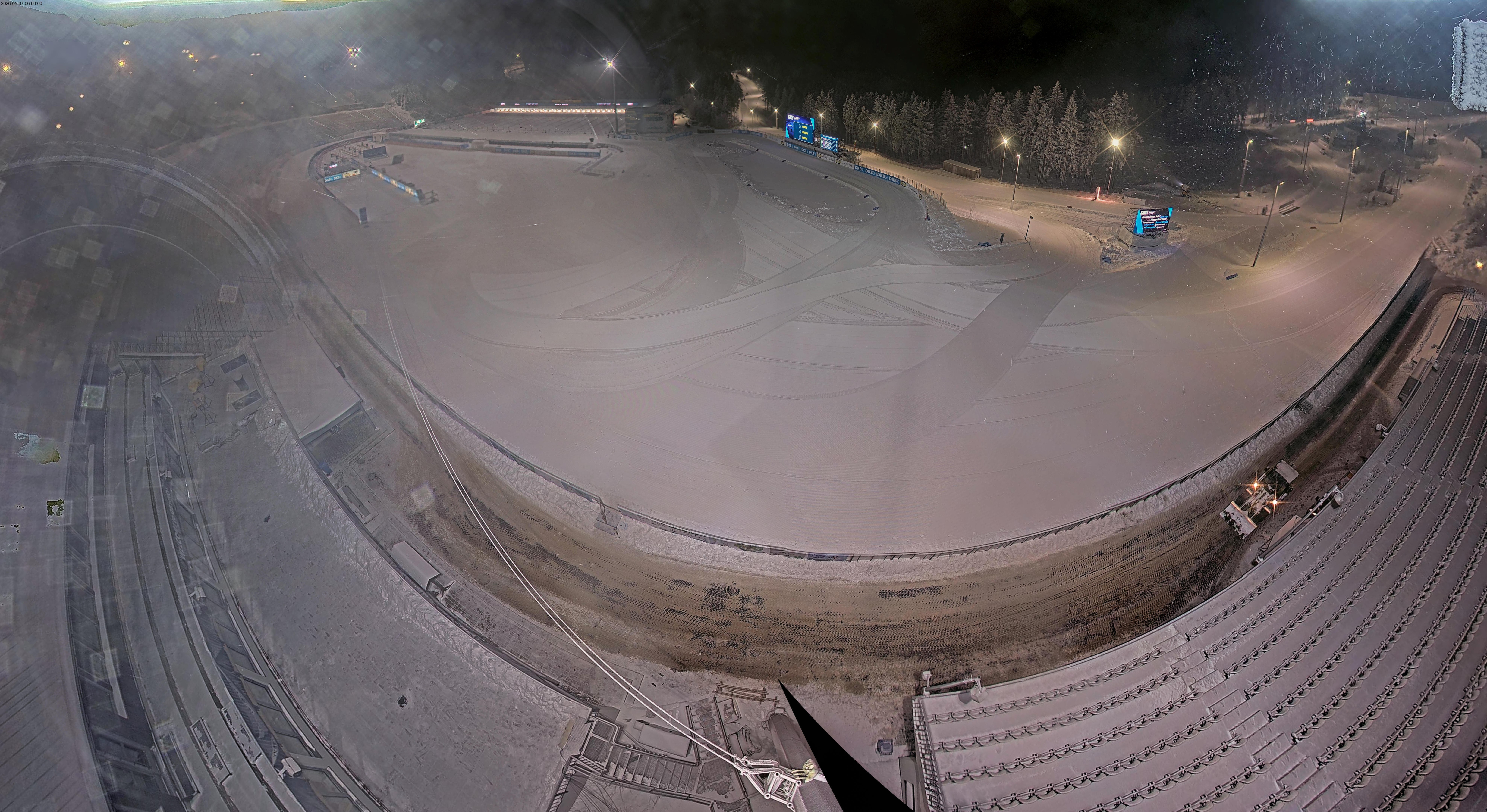 Archiv Foto Webcam Oberhof: Blick ins Biathlonstadion