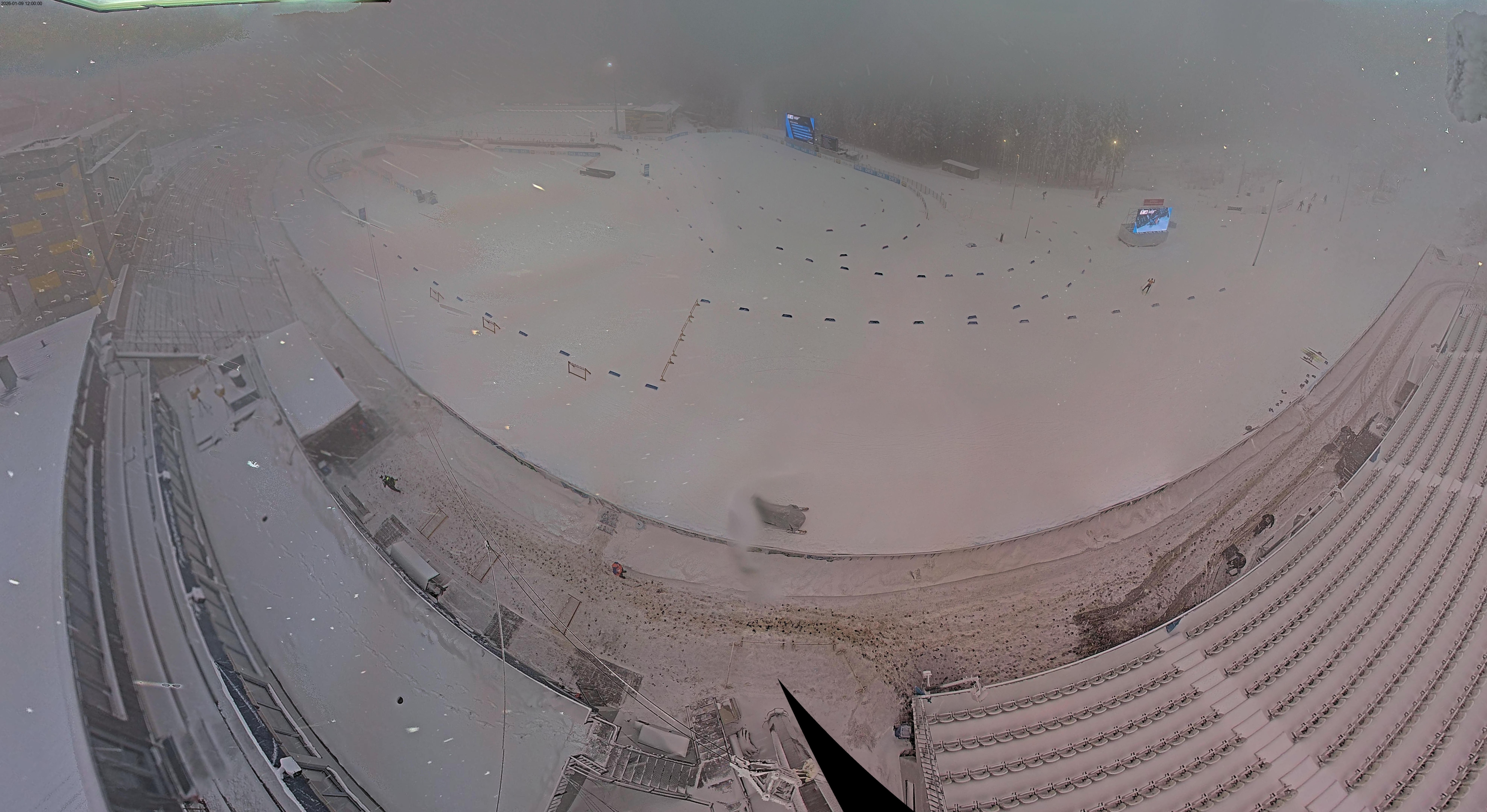 Archiv Foto Webcam Oberhof: Blick ins Biathlonstadion