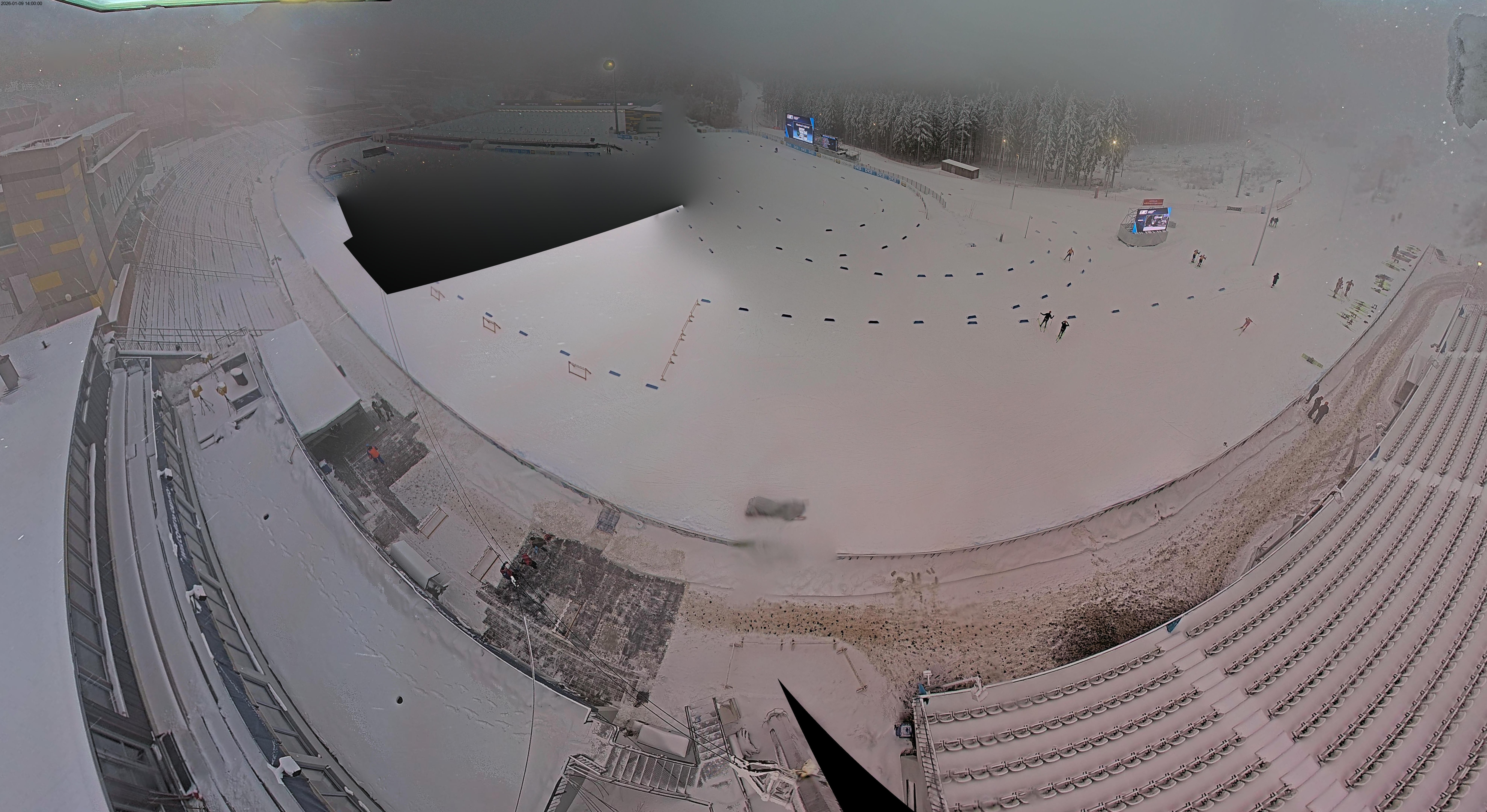 Archiv Foto Webcam Oberhof: Blick ins Biathlonstadion