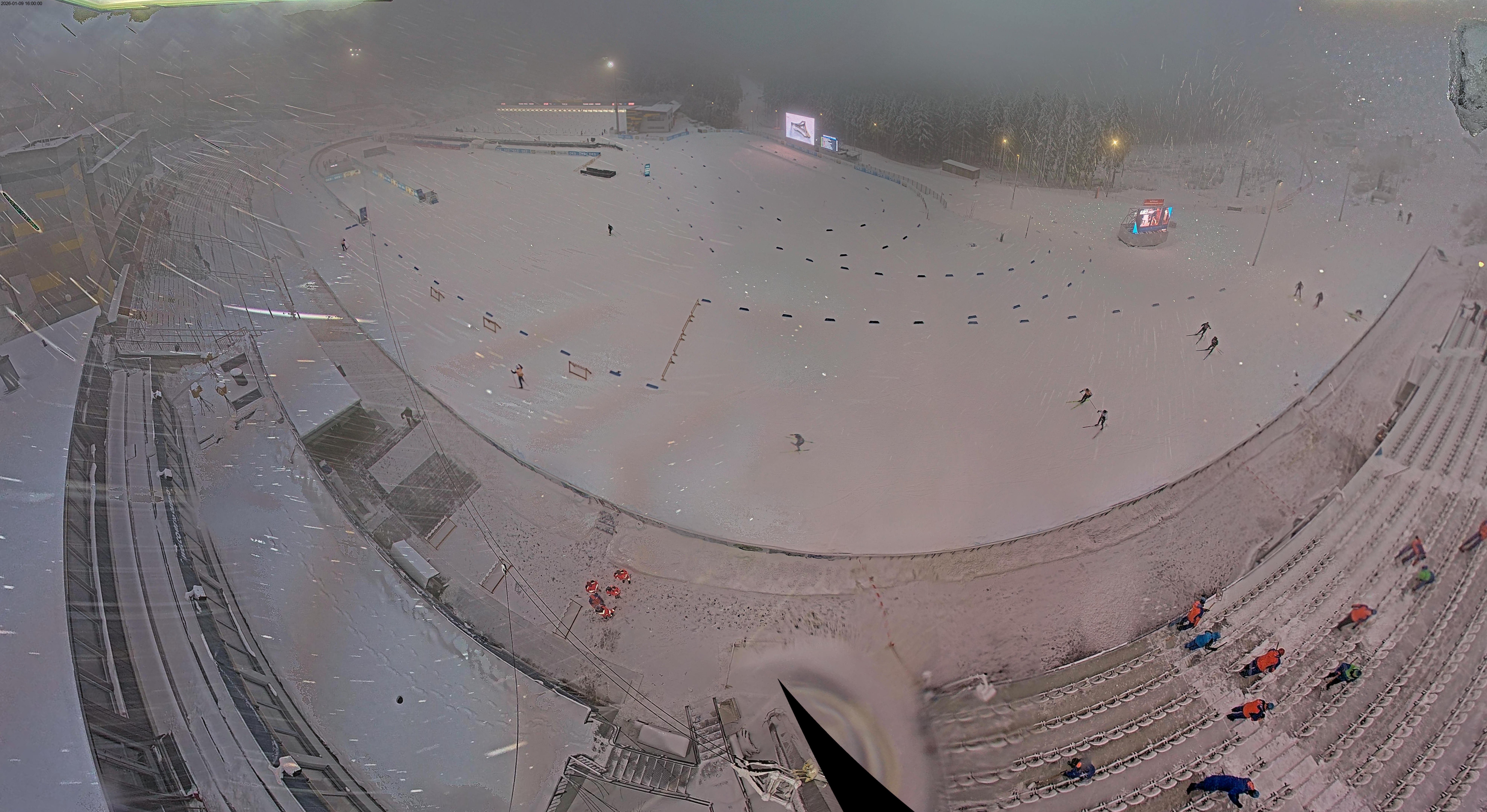 Archiv Foto Webcam Oberhof: Blick ins Biathlonstadion