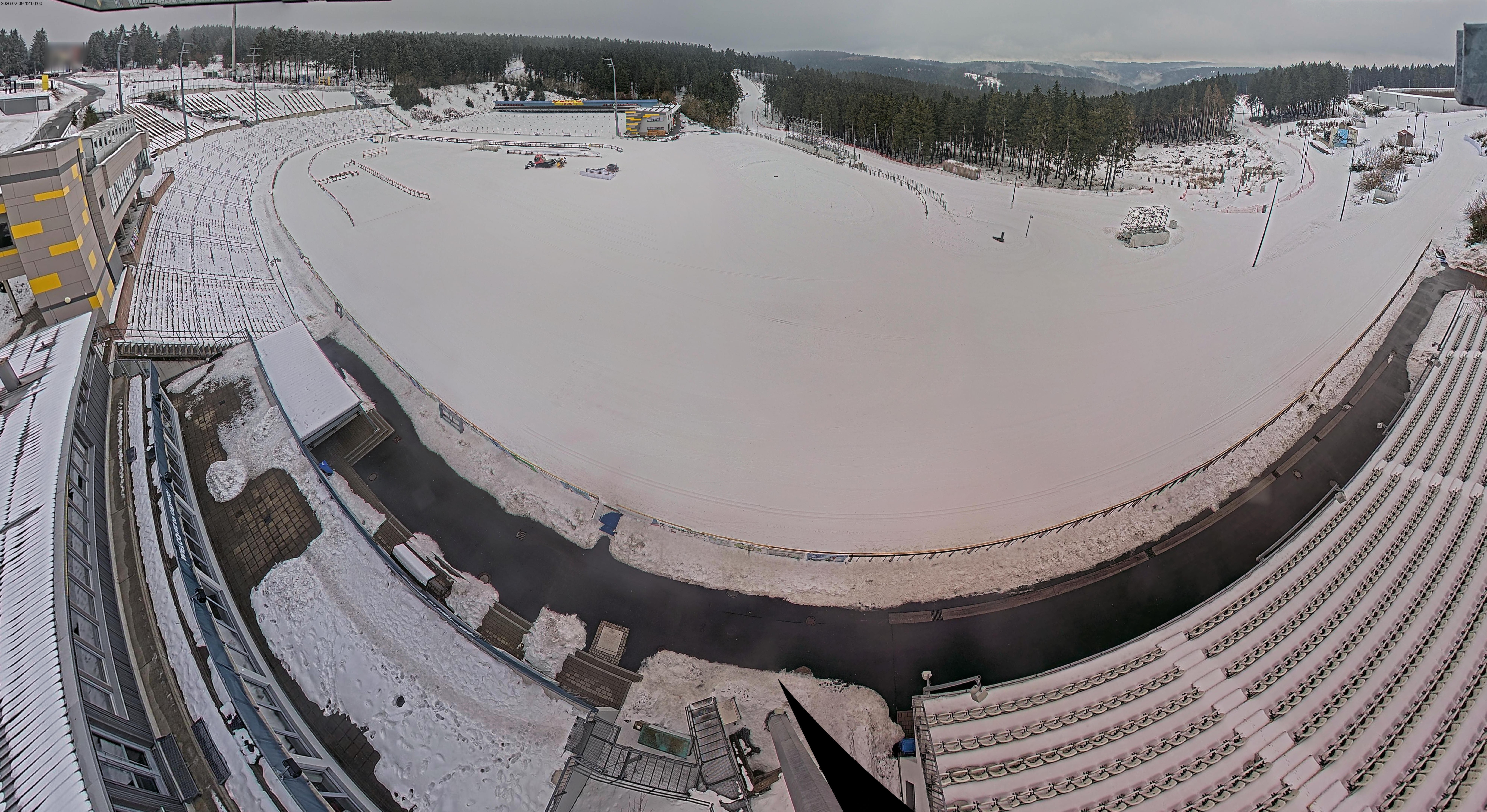 Archiv Foto Webcam Oberhof: Blick ins Biathlonstadion