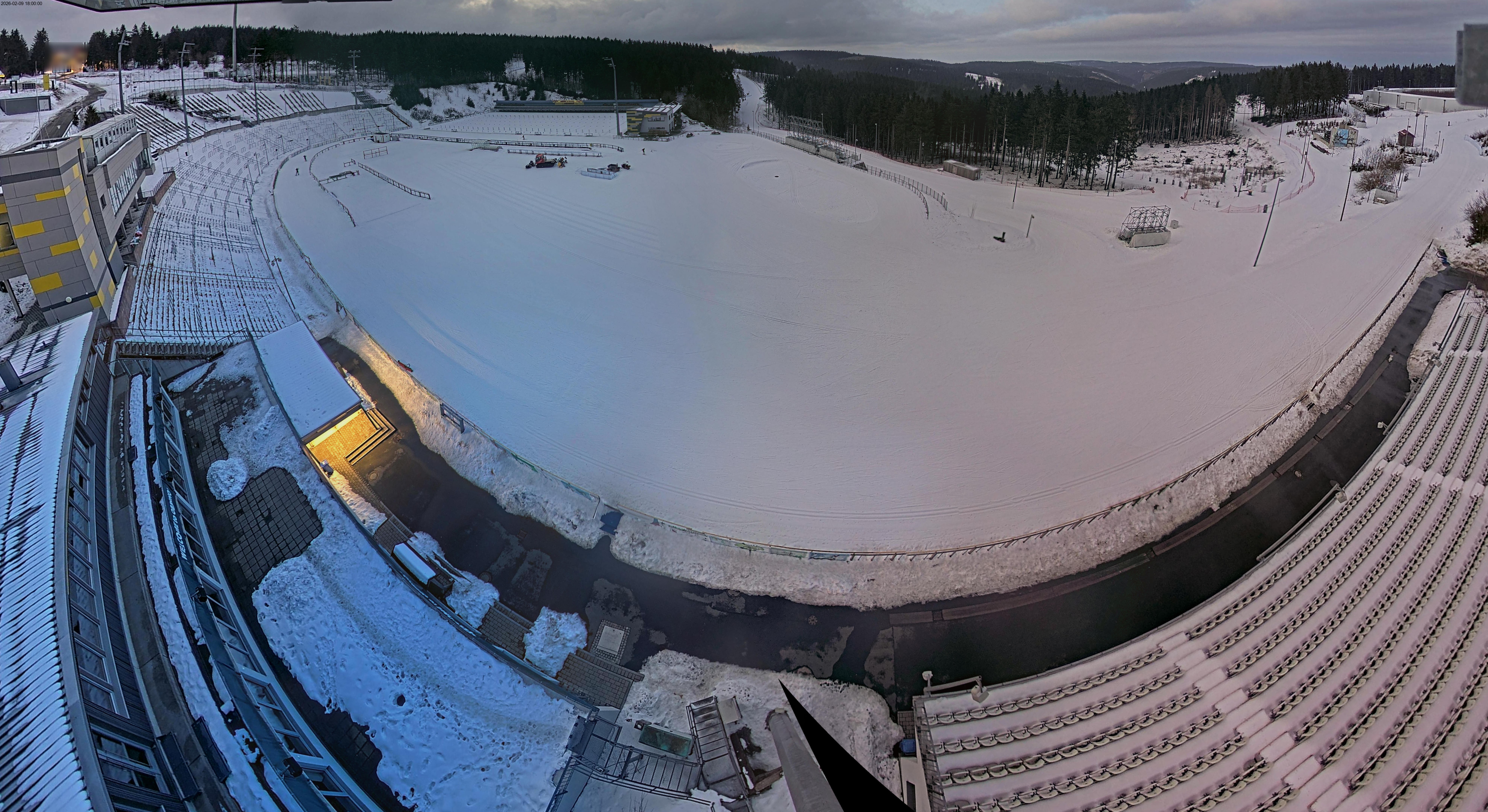 Archiv Foto Webcam Oberhof: Blick ins Biathlonstadion