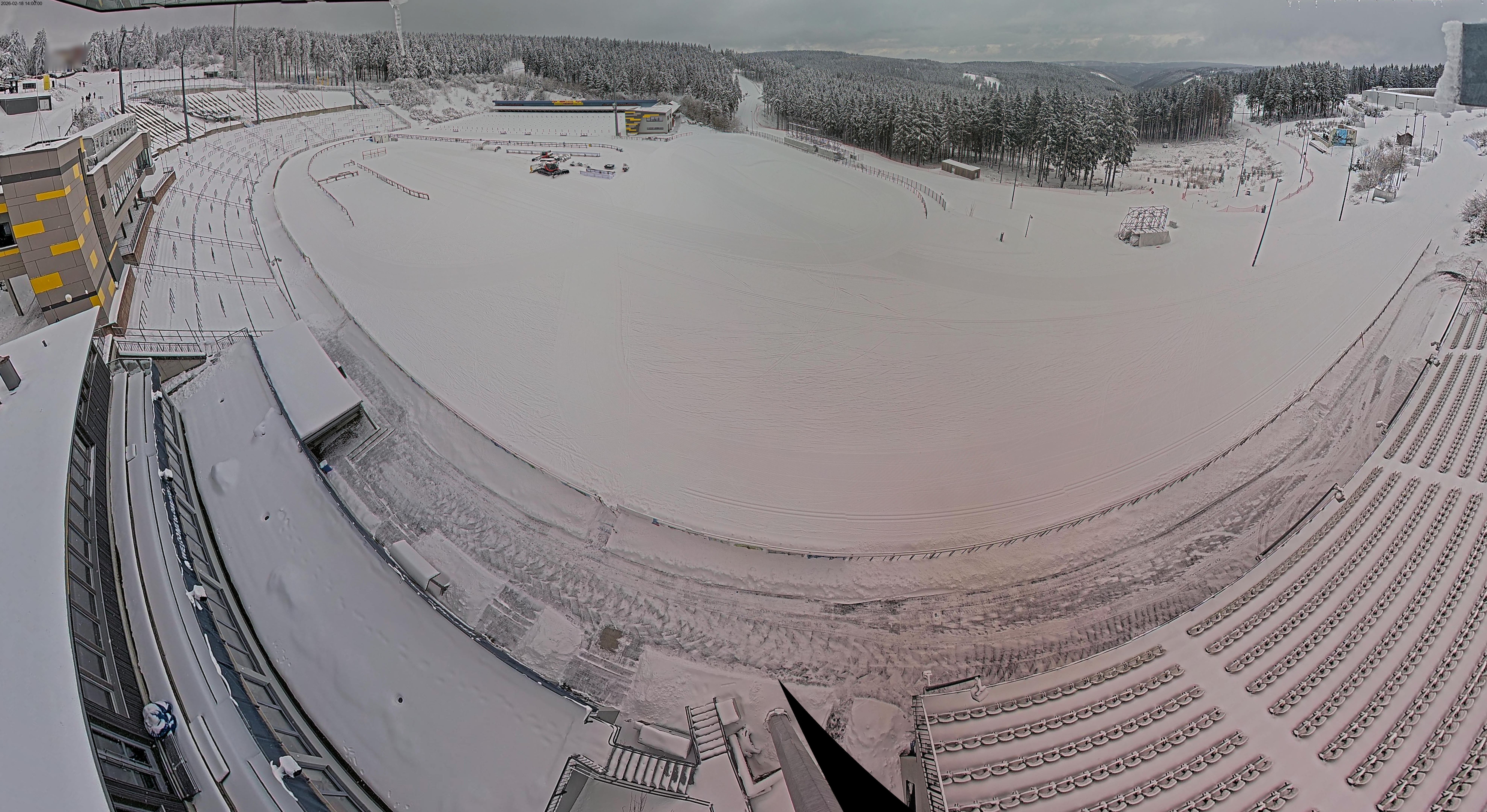 Archiv Foto Webcam Oberhof: Blick ins Biathlonstadion