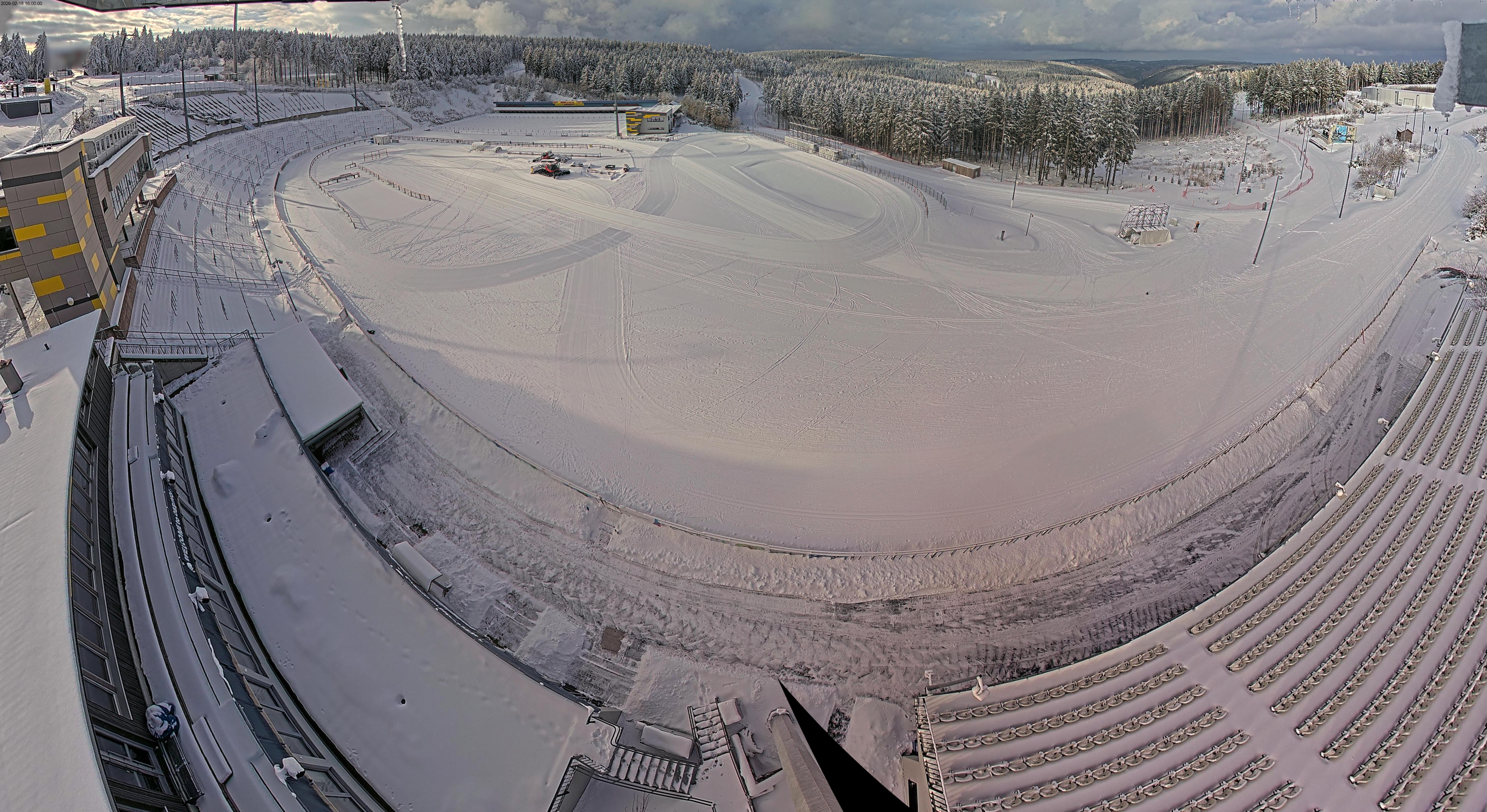 Archiv Foto Webcam Oberhof: Blick ins Biathlonstadion