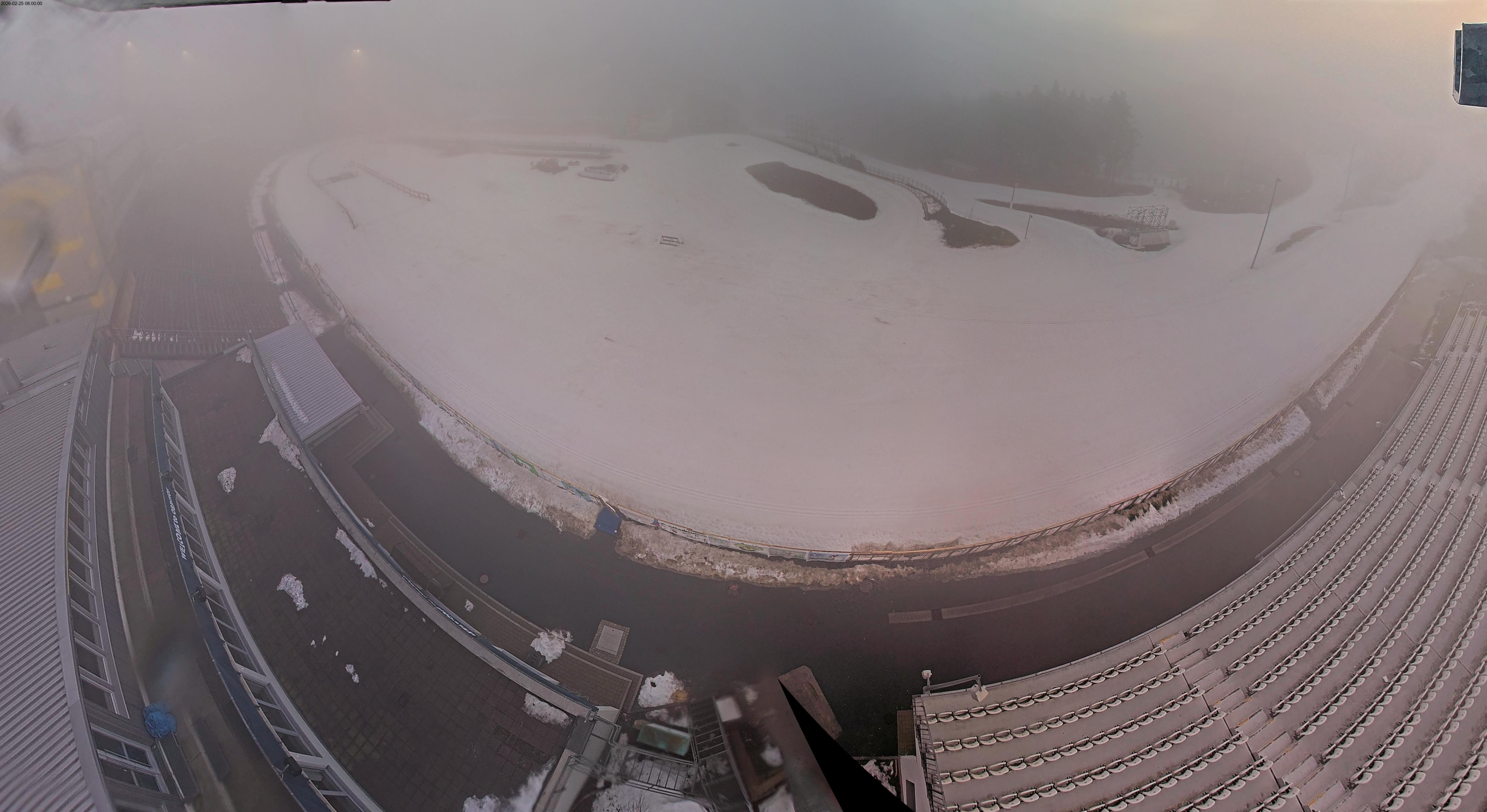 Archived image Webcam Oberhof: View Biathlon Stadium