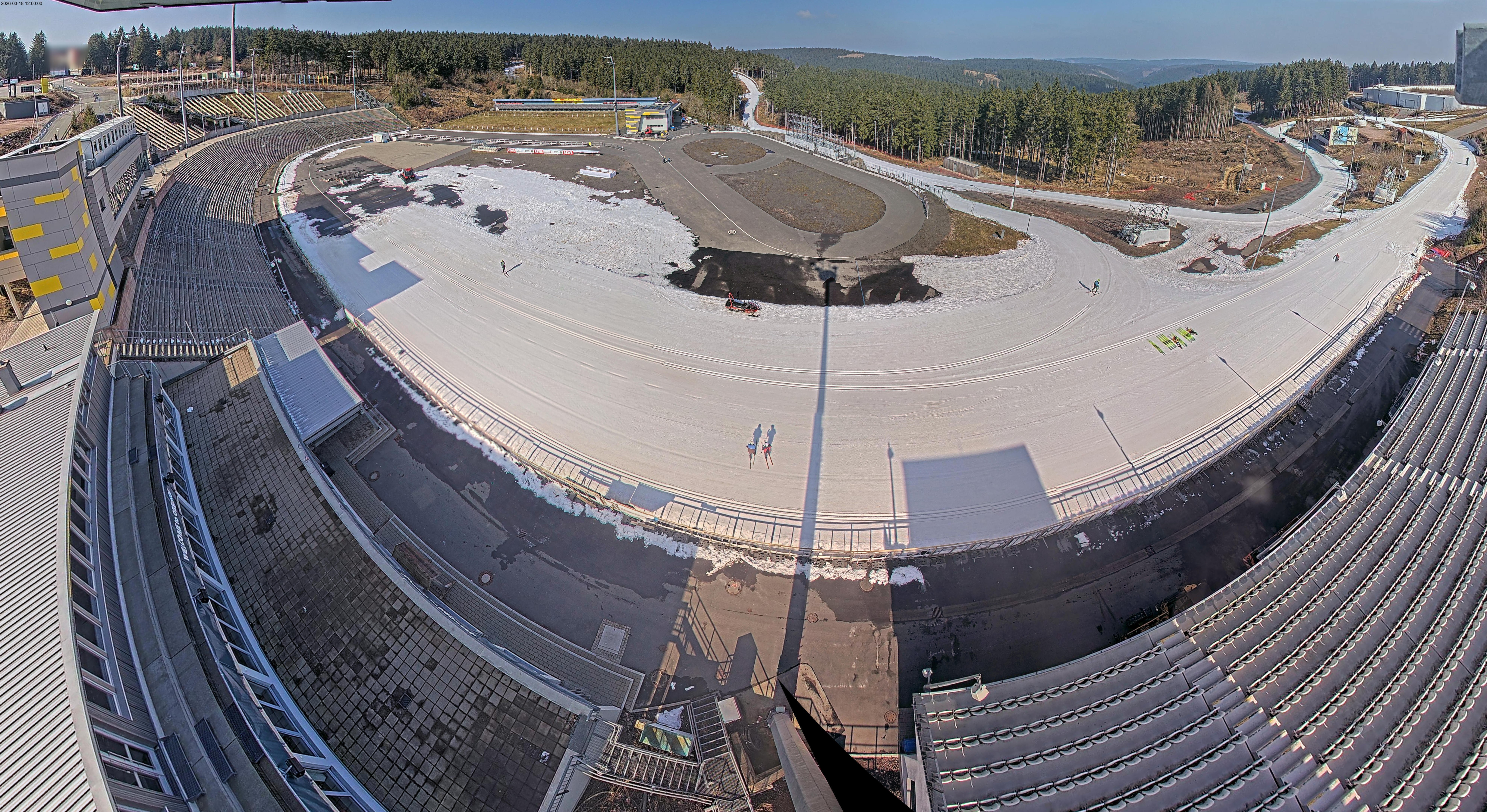 Archiv Foto Webcam Oberhof: Blick ins Biathlonstadion