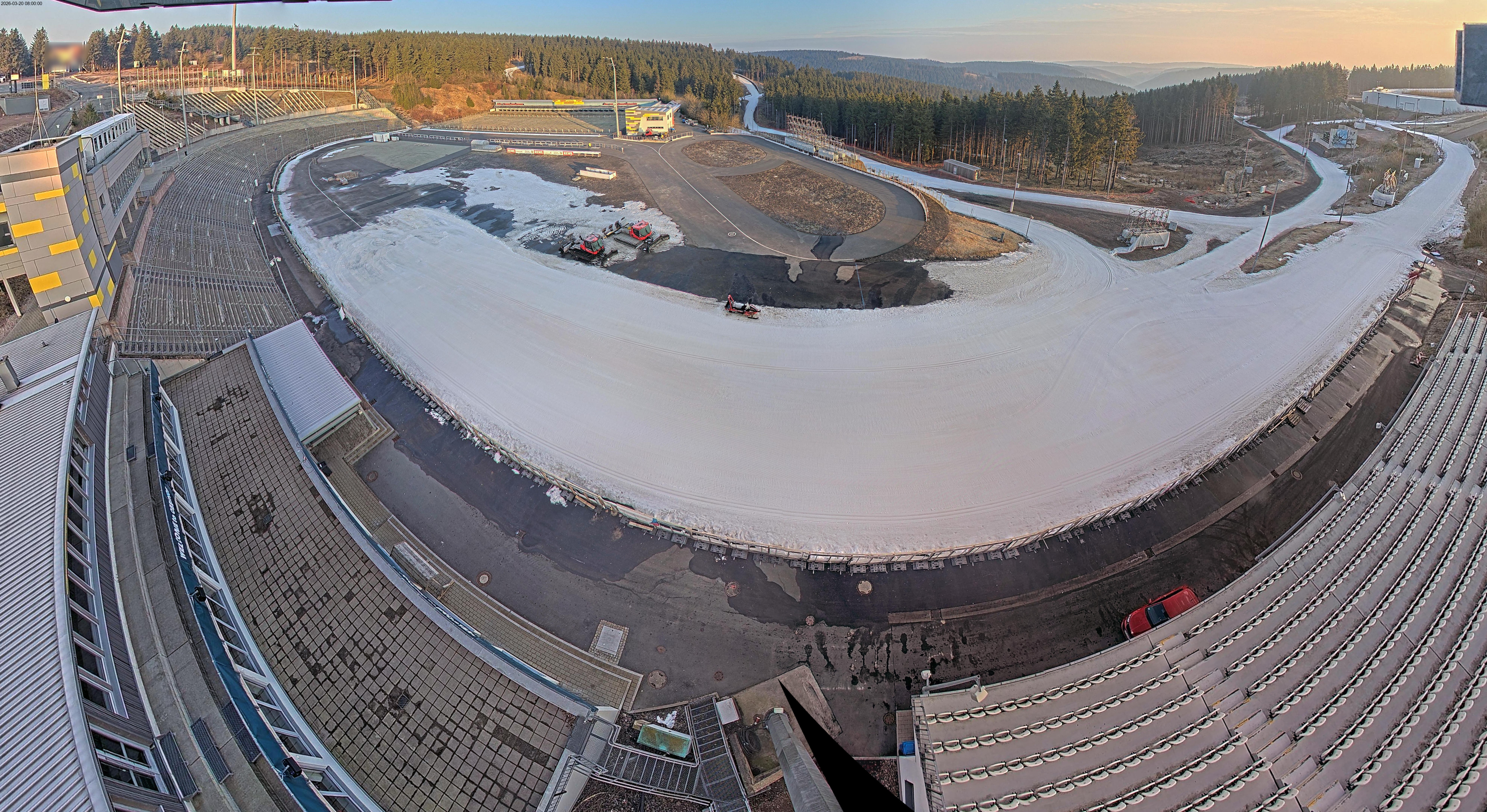 Archiv Foto Webcam Oberhof: Blick ins Biathlonstadion