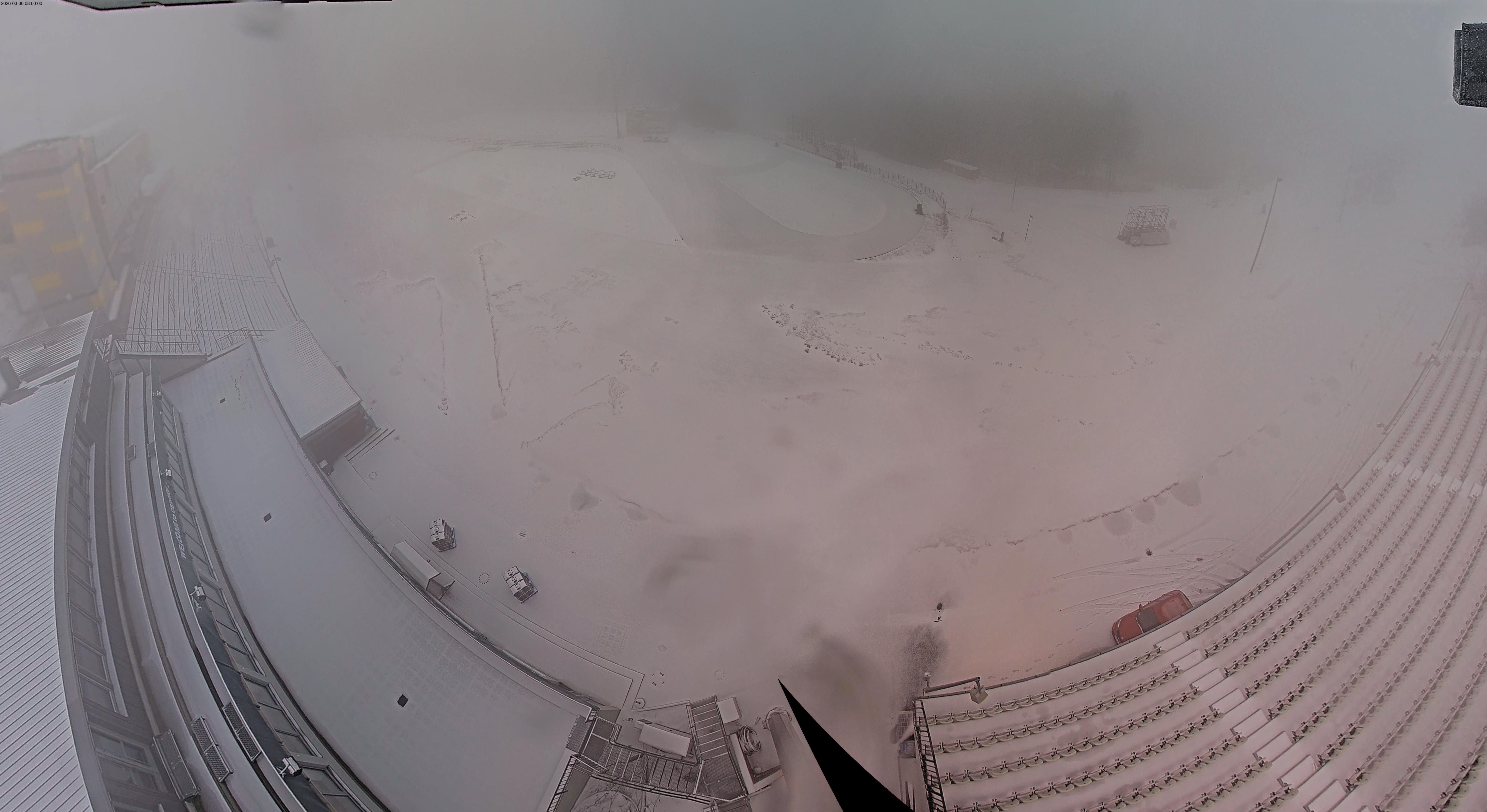 Archived image Webcam Oberhof: View Biathlon Stadium