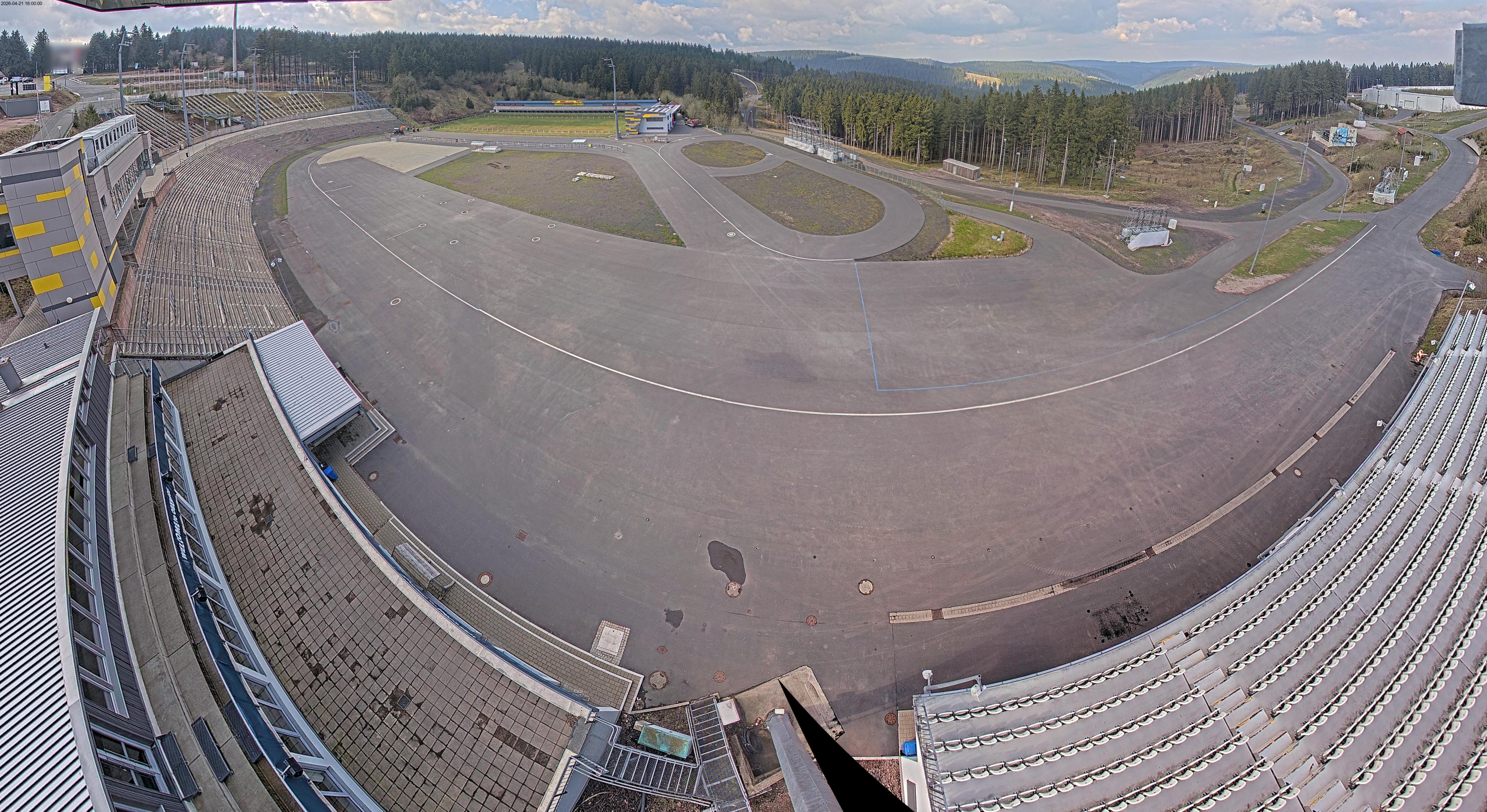 Archiv Foto Webcam Oberhof: Blick ins Biathlonstadion