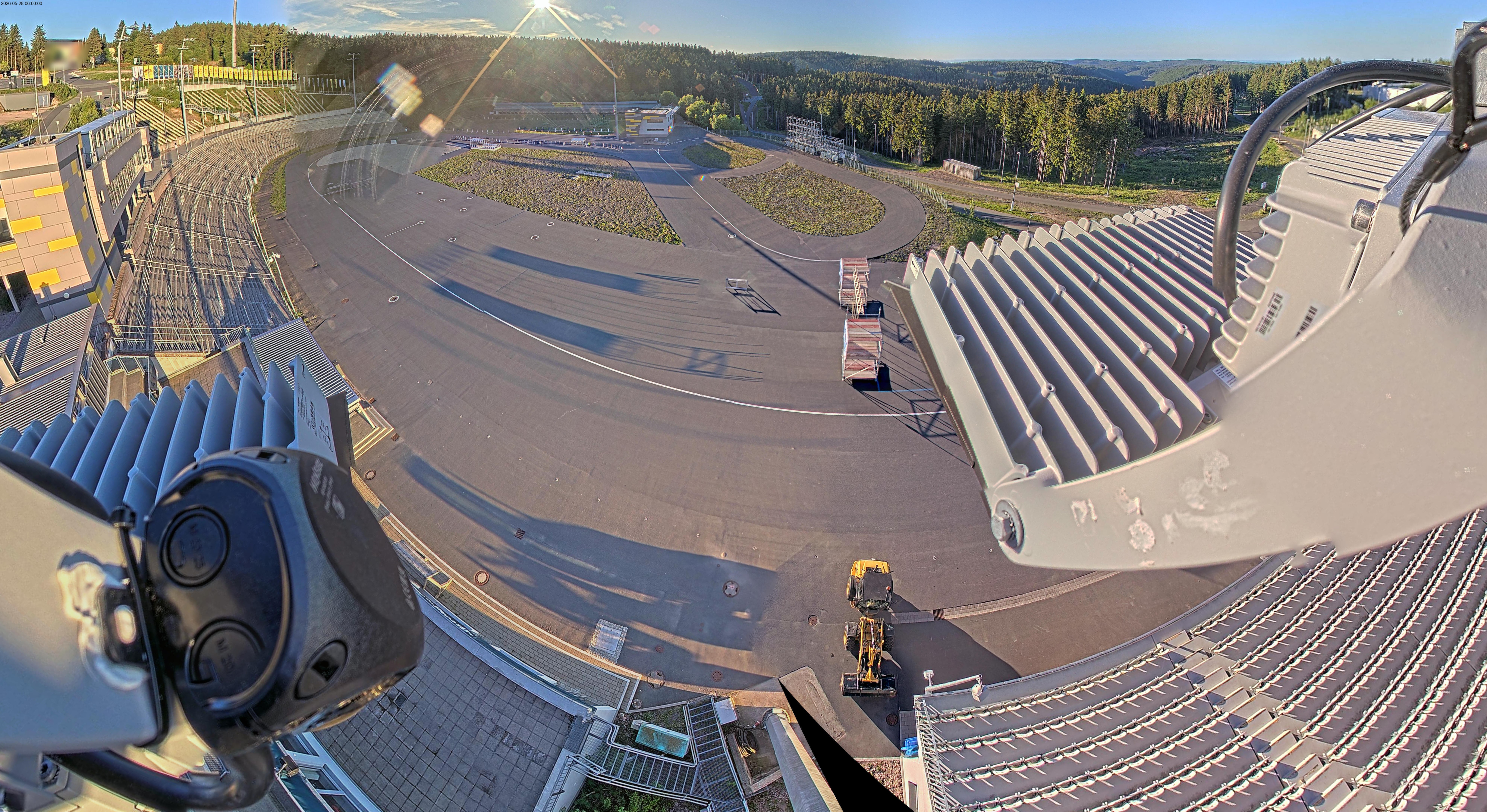 Archived image Webcam Oberhof: View Biathlon Stadium