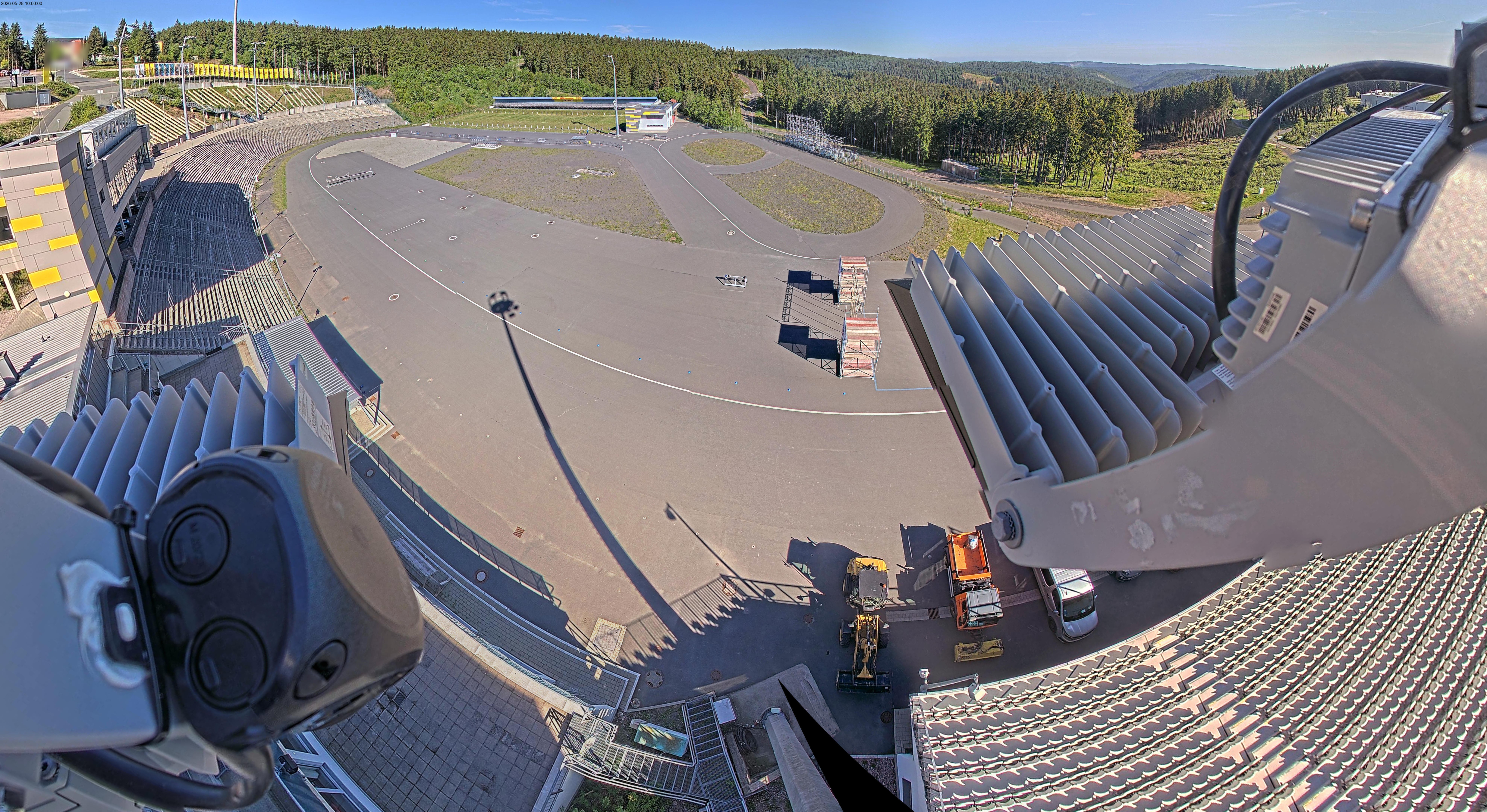 Archived image Webcam Oberhof: View Biathlon Stadium