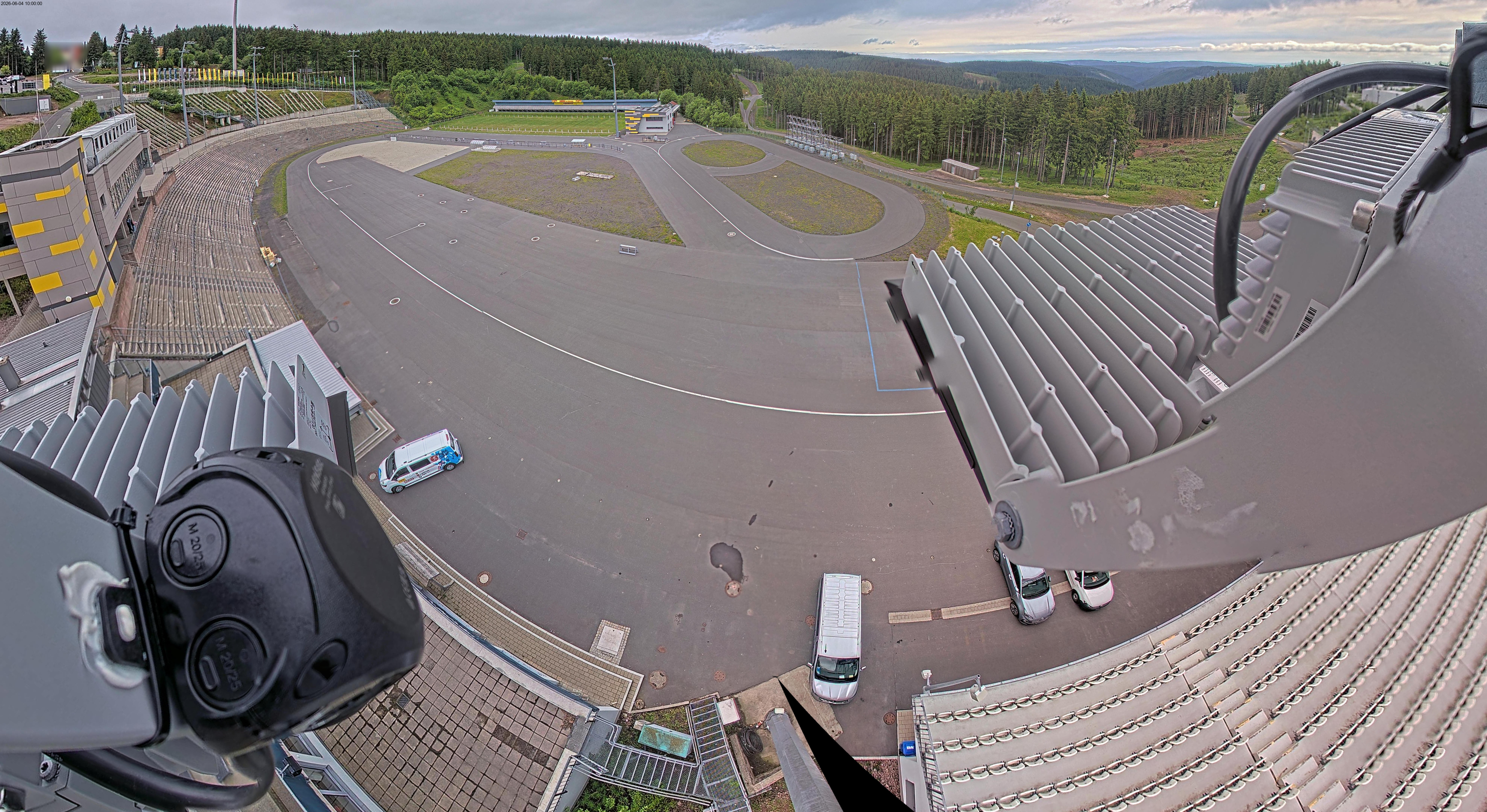 Archived image Webcam Oberhof: View Biathlon Stadium