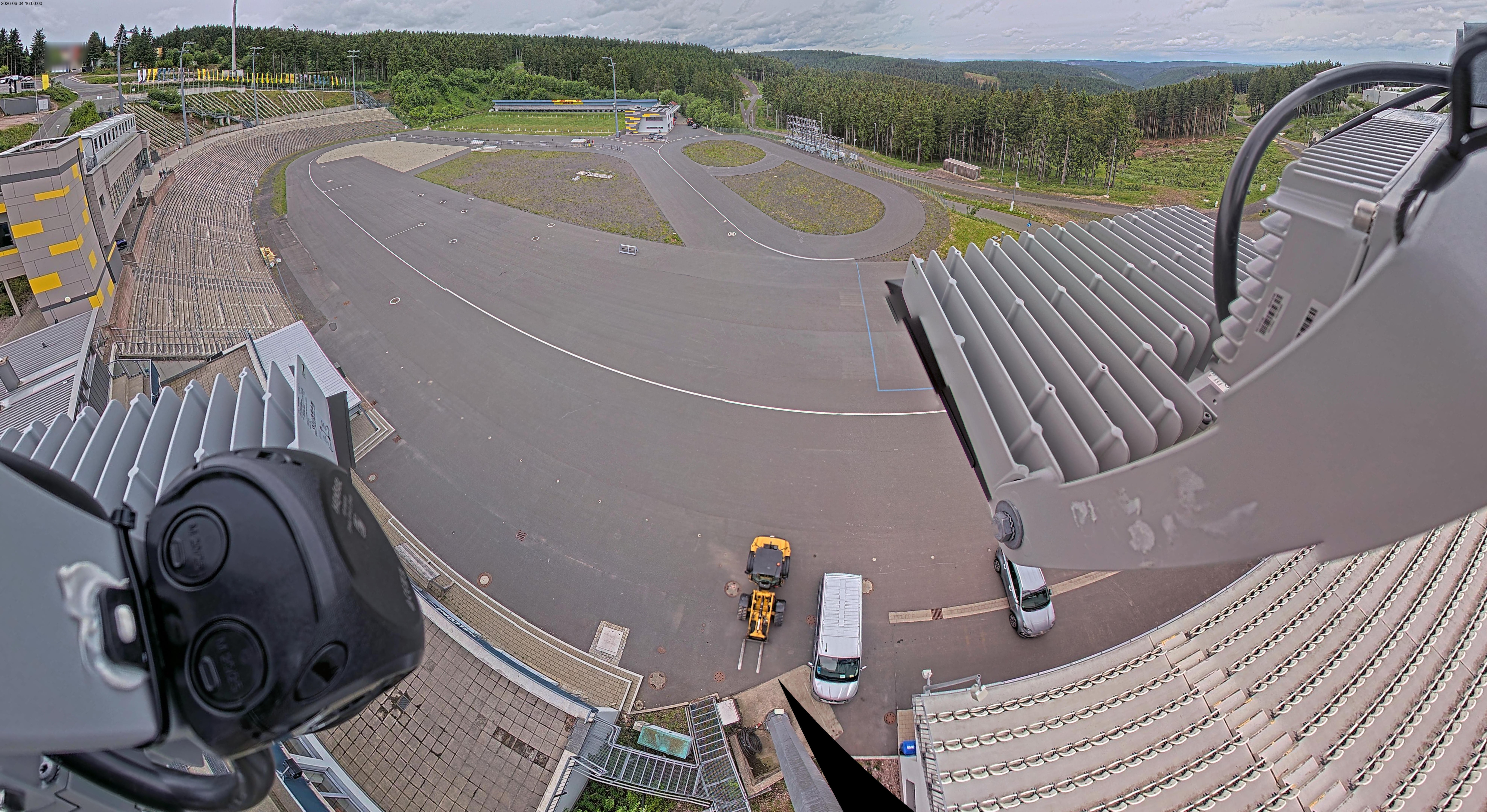 Archived image Webcam Oberhof: View Biathlon Stadium