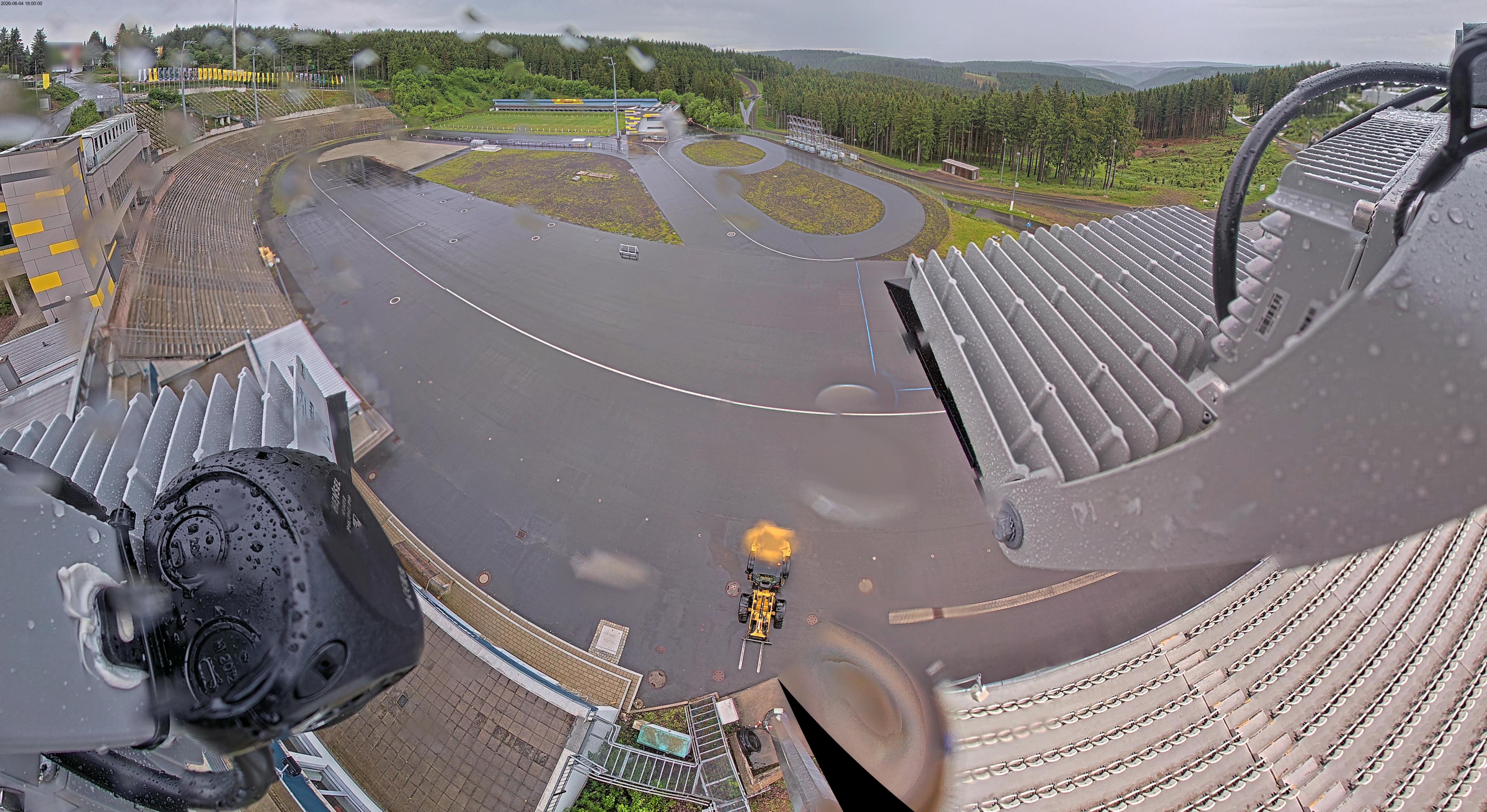 Archived image Webcam Oberhof: View Biathlon Stadium