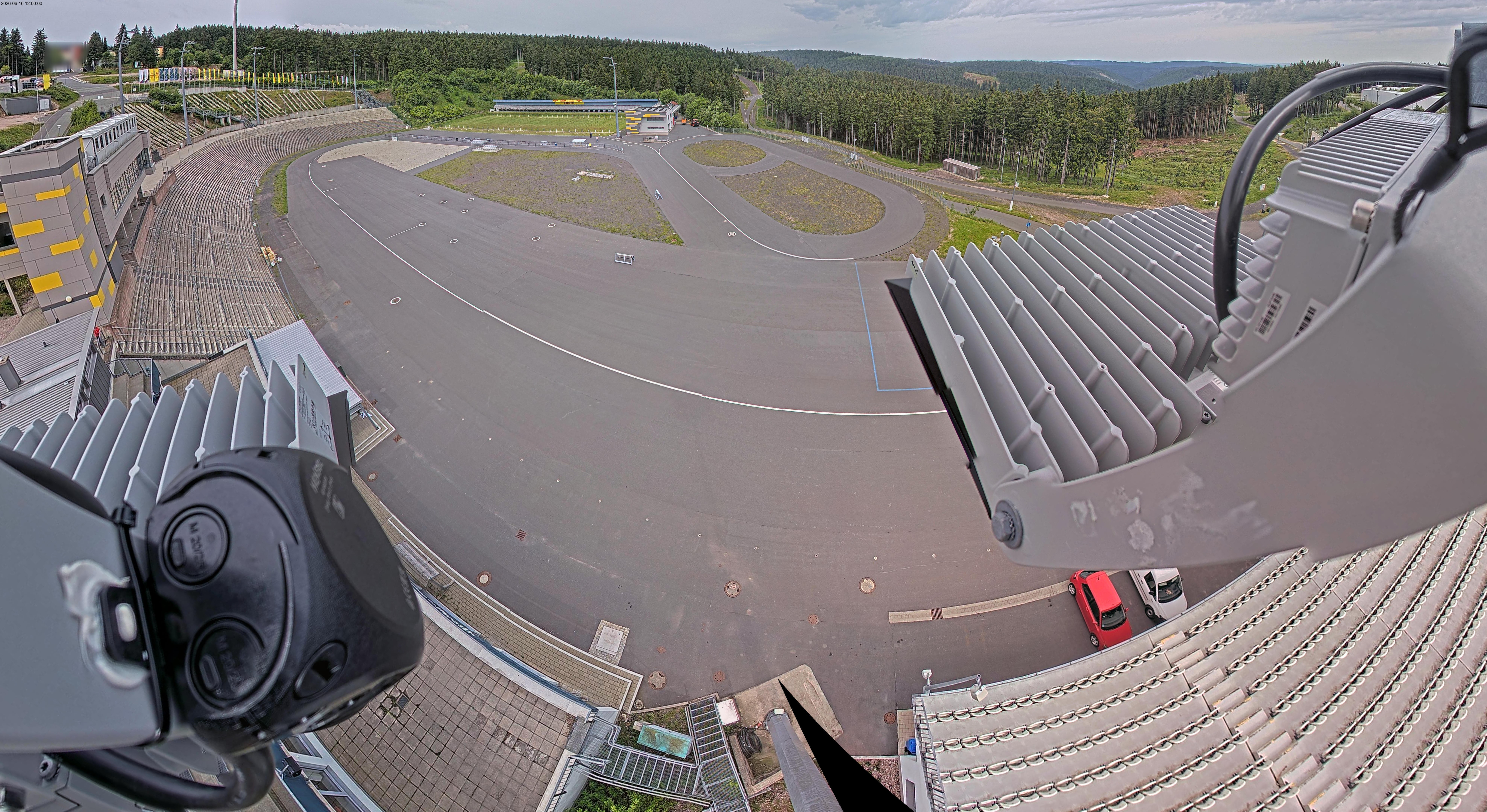 Archiv Foto Webcam Oberhof: Blick ins Biathlonstadion