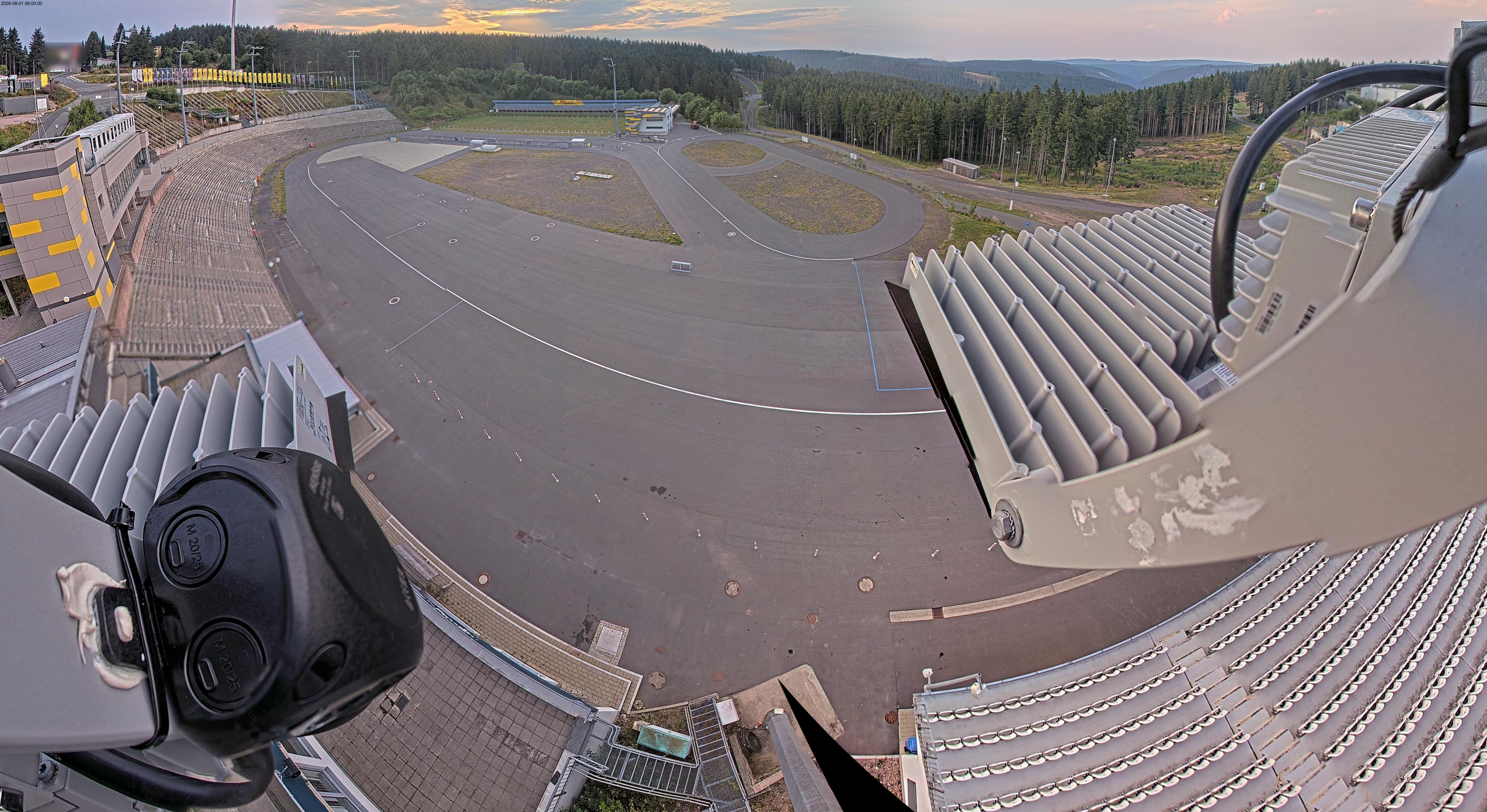 Archived image Webcam Oberhof: View Biathlon Stadium