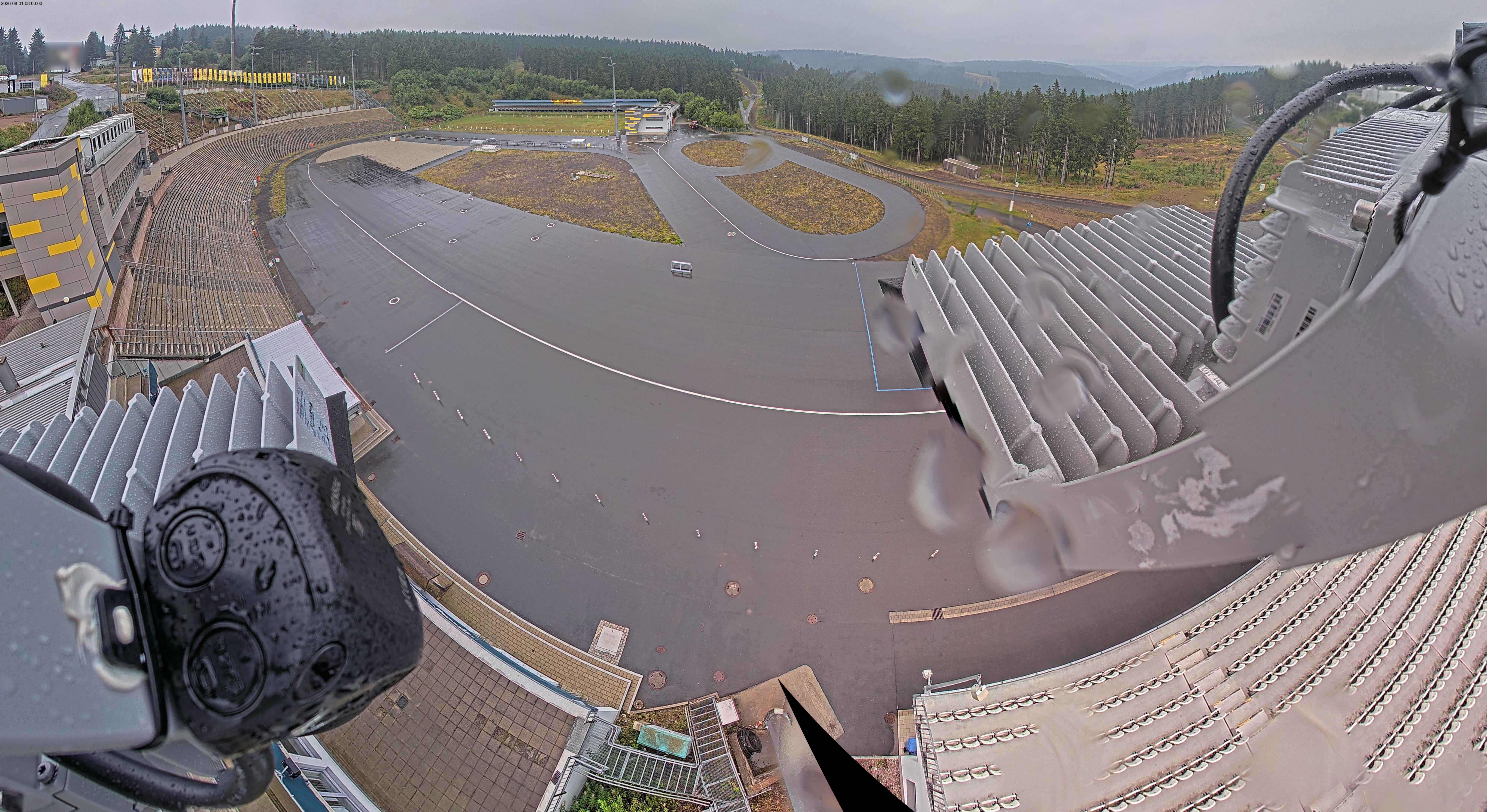 Archived image Webcam Oberhof: View Biathlon Stadium