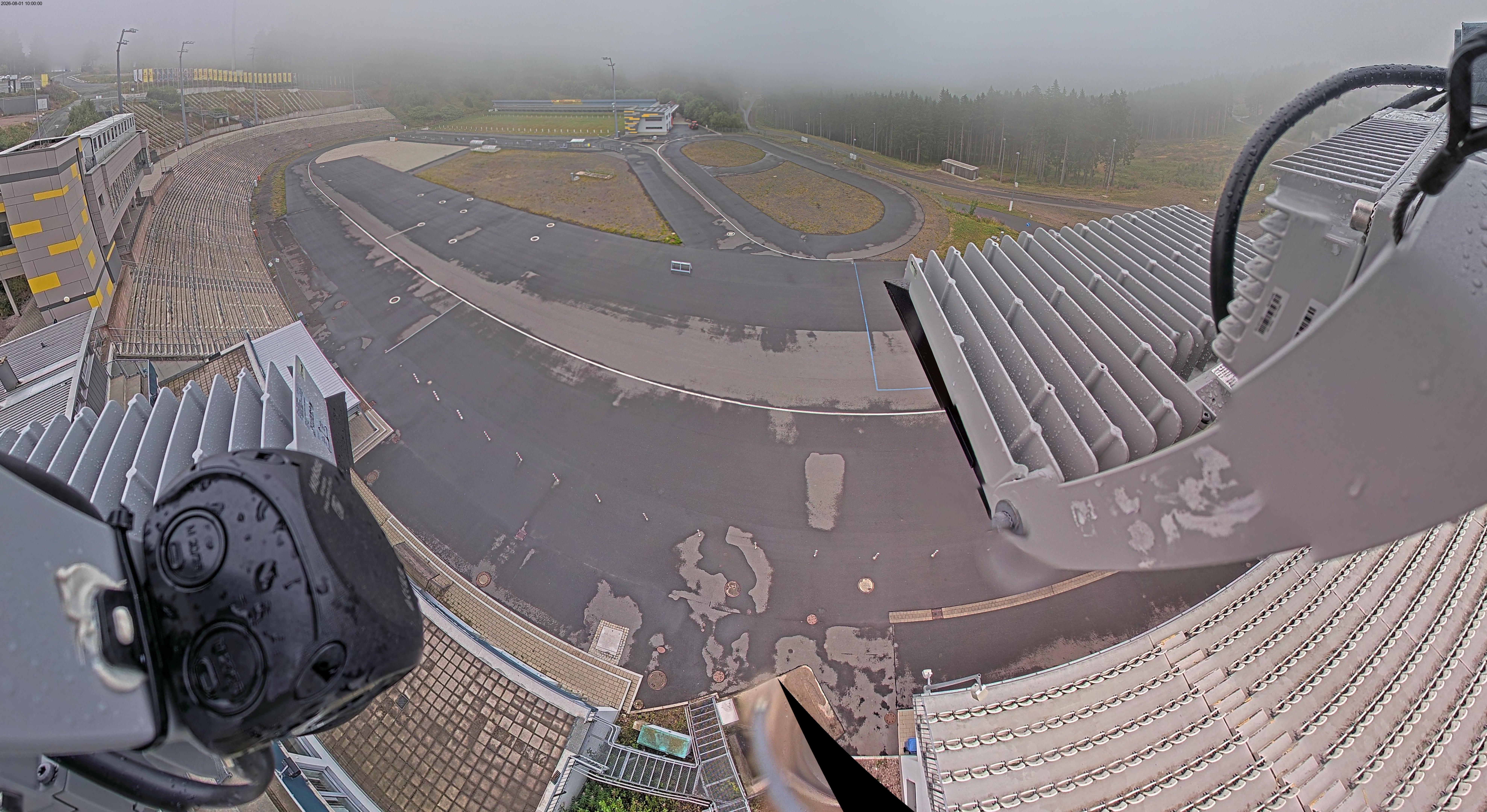 Archived image Webcam Oberhof: View Biathlon Stadium