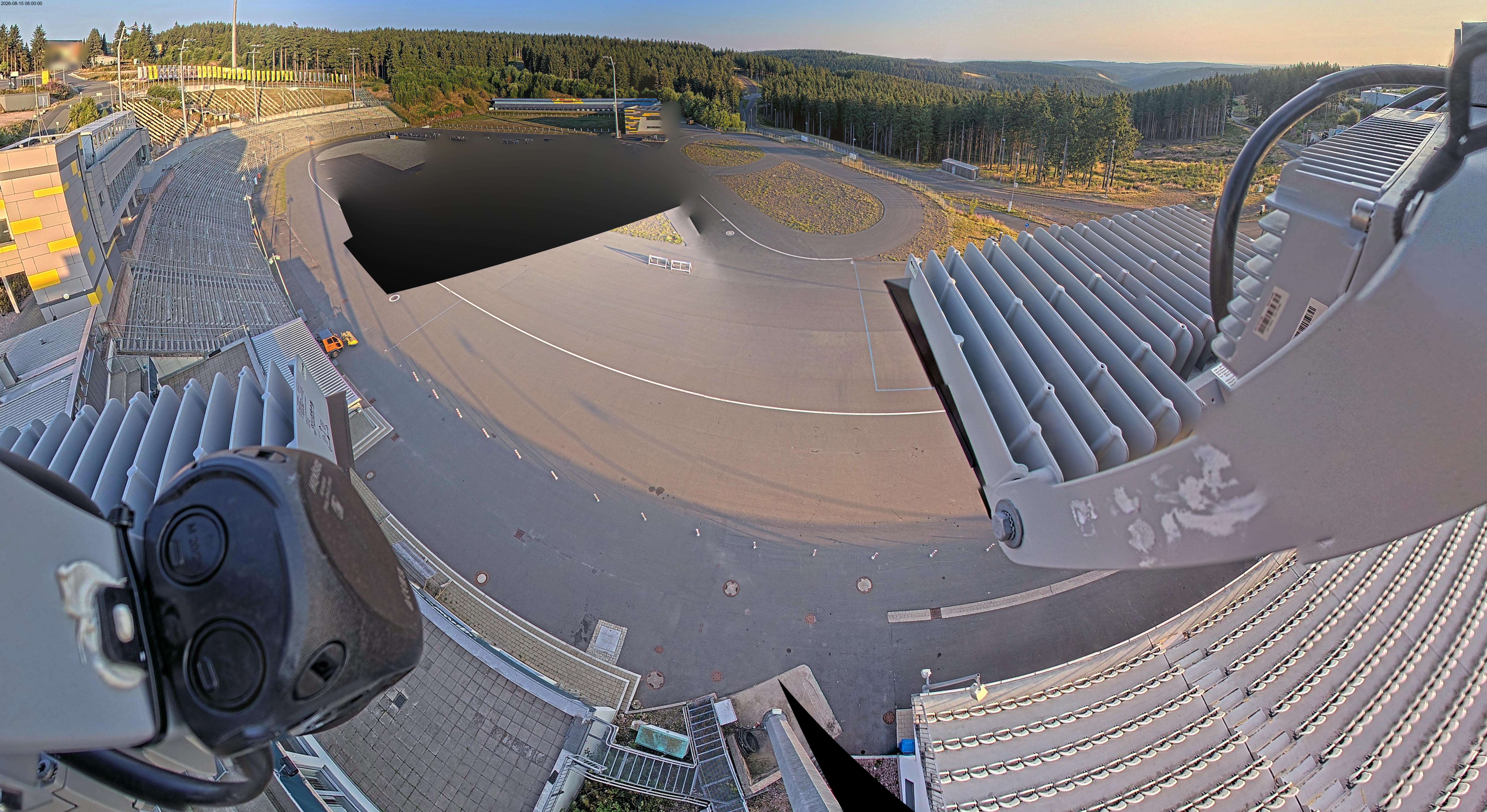 Archived image Webcam Oberhof: View Biathlon Stadium