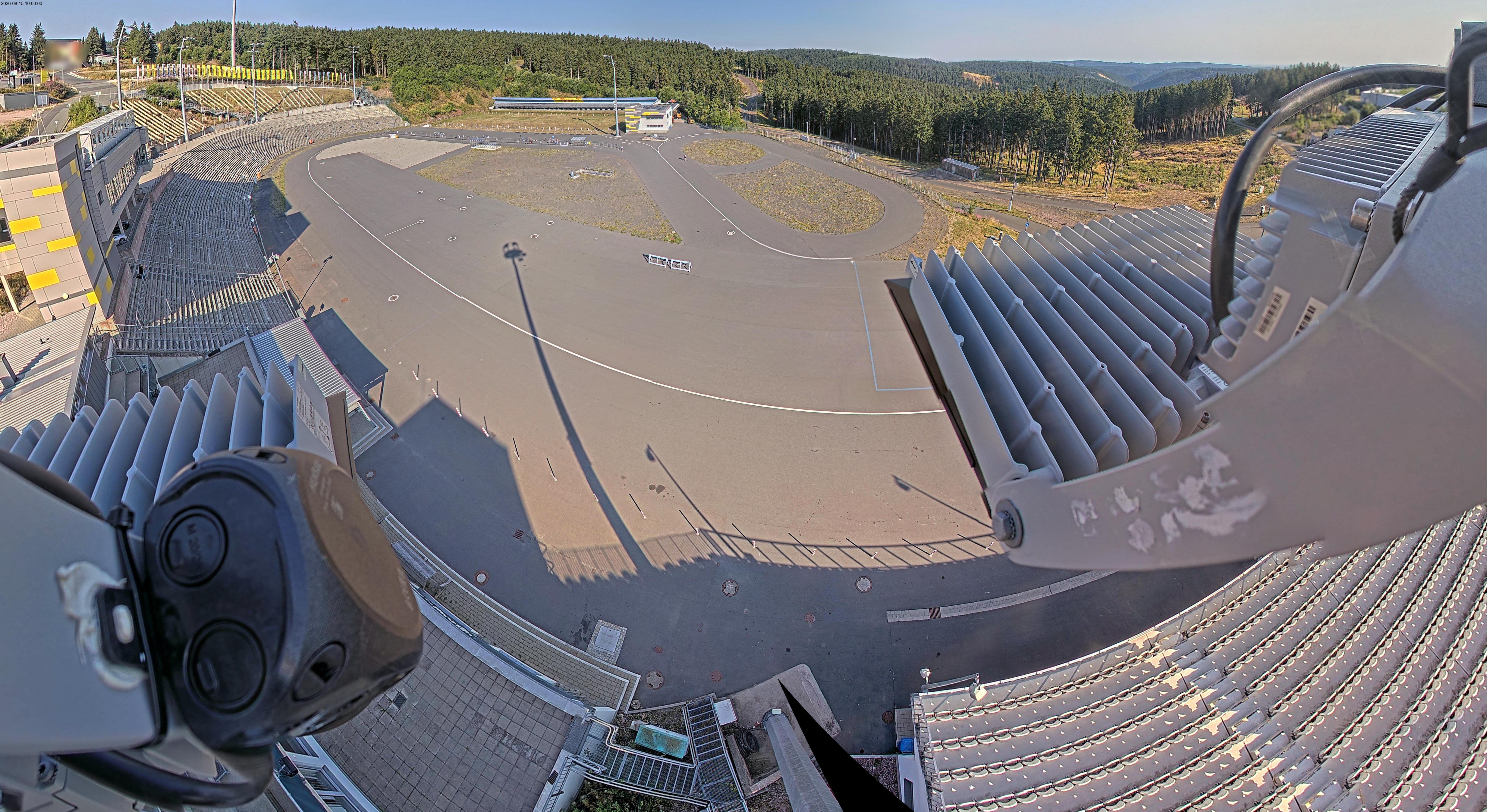 Archived image Webcam Oberhof: View Biathlon Stadium