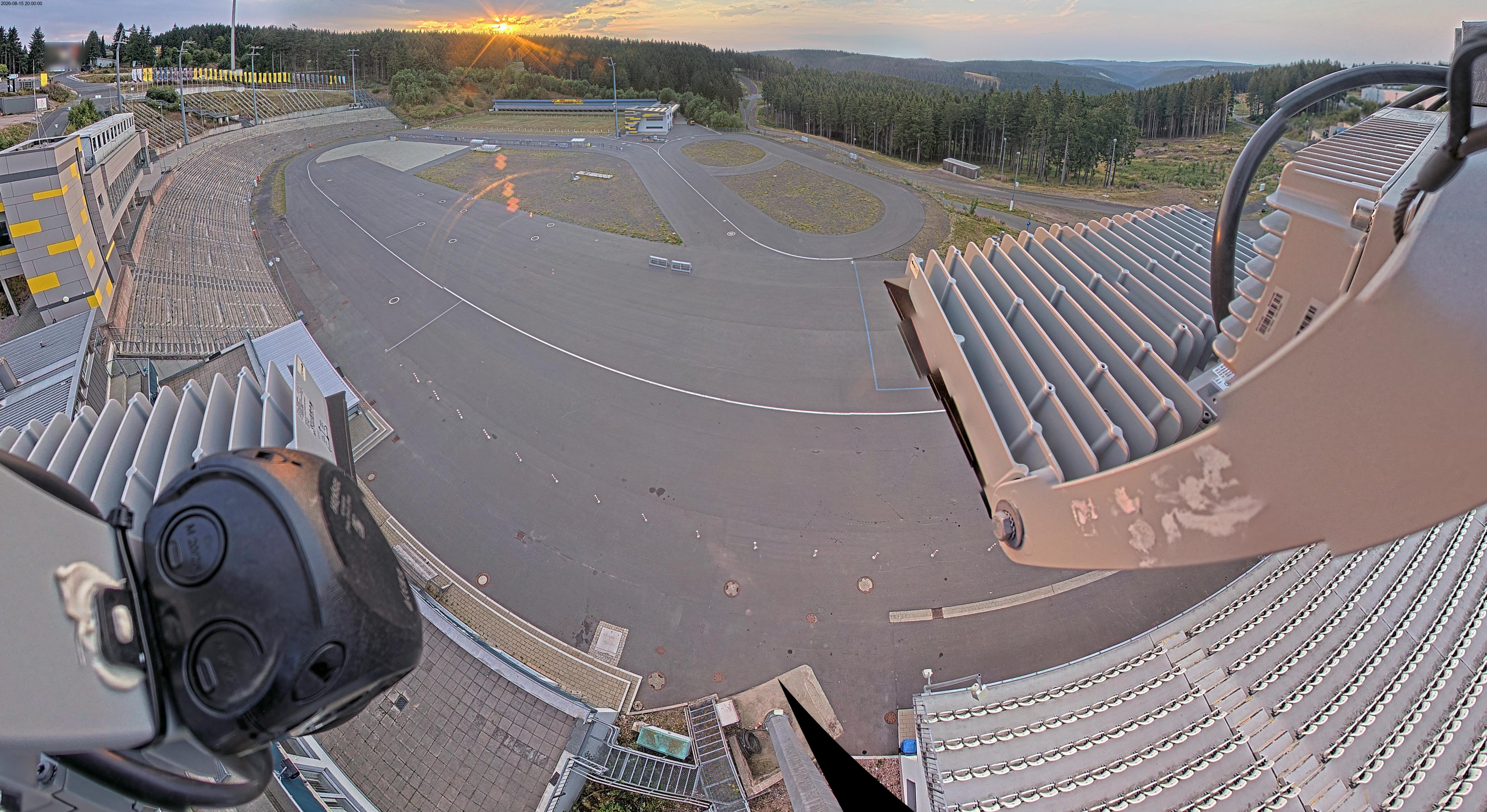 Archived image Webcam Oberhof: View Biathlon Stadium