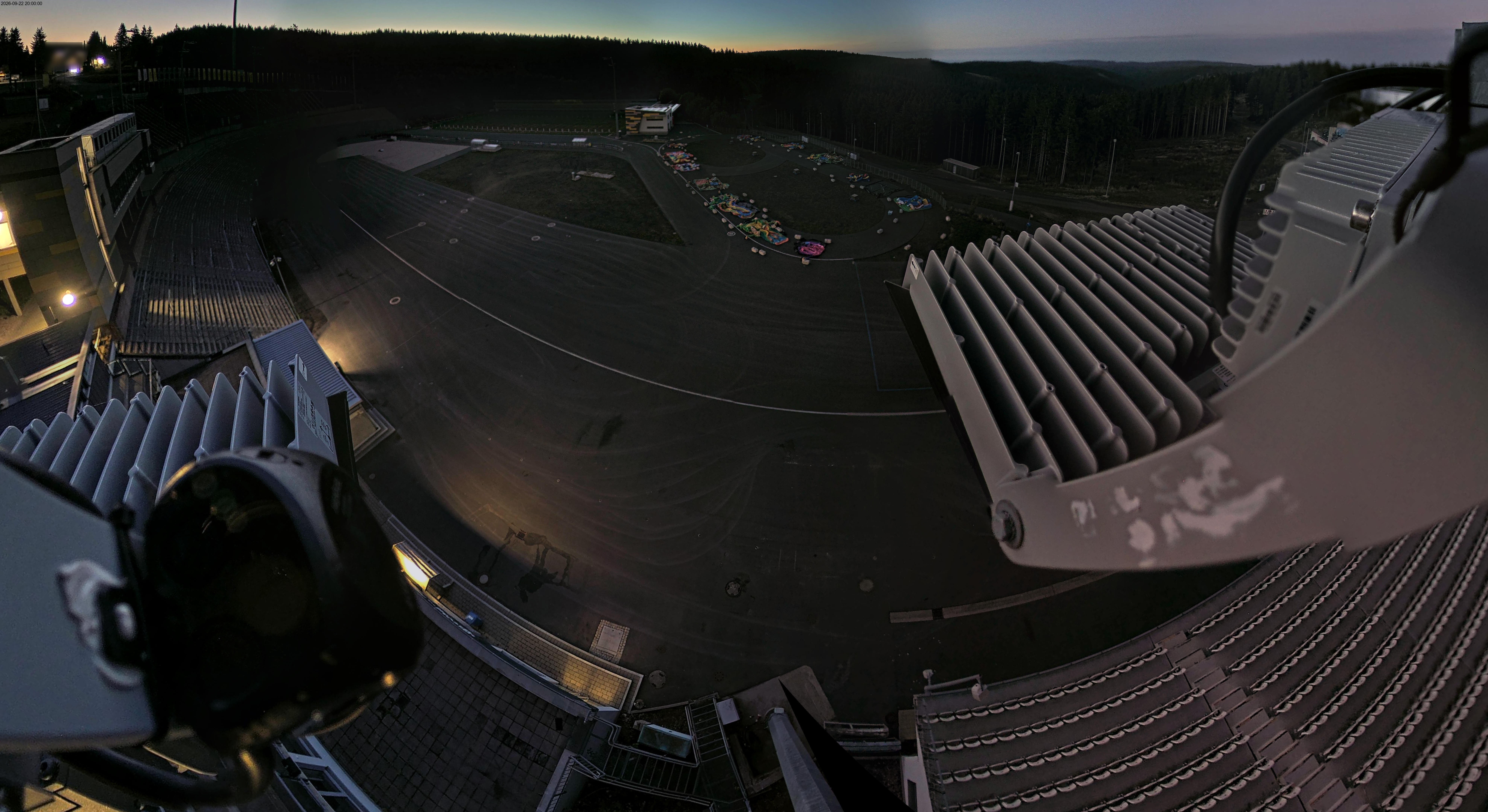 Archived image Webcam Oberhof: View Biathlon Stadium