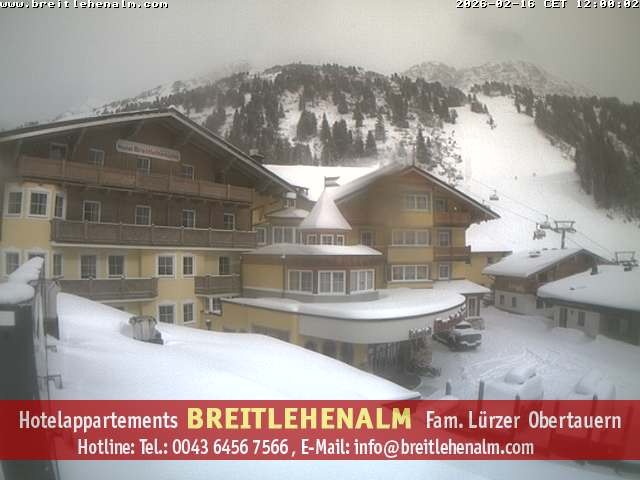 Archived image Webcam View from the hotel Breitlehenalm