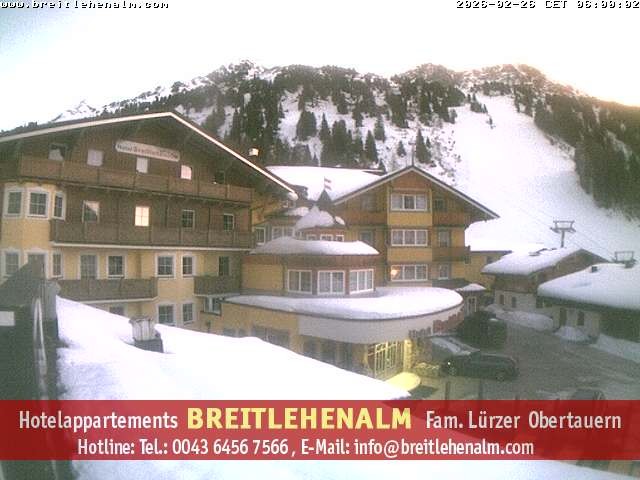 Archived image Webcam View from the hotel Breitlehenalm
