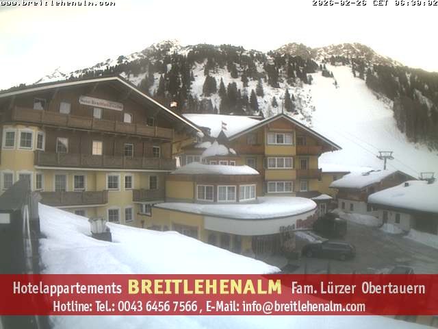 Archived image Webcam View from the hotel Breitlehenalm