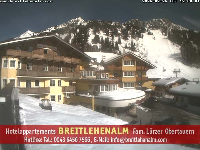 Archived image Webcam View from the hotel Breitlehenalm