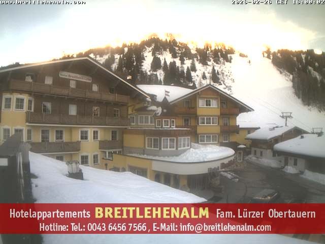 Archived image Webcam View from the hotel Breitlehenalm