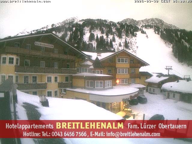 Archived image Webcam View from the hotel Breitlehenalm
