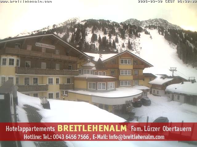 Archived image Webcam View from the hotel Breitlehenalm