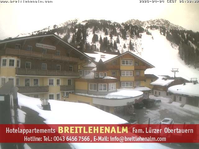 Archived image Webcam View from the hotel Breitlehenalm